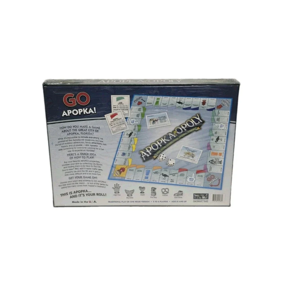 Apopka Opoly Monopoly-Style Board Game Trading Game Celebrating Apopka, Florida